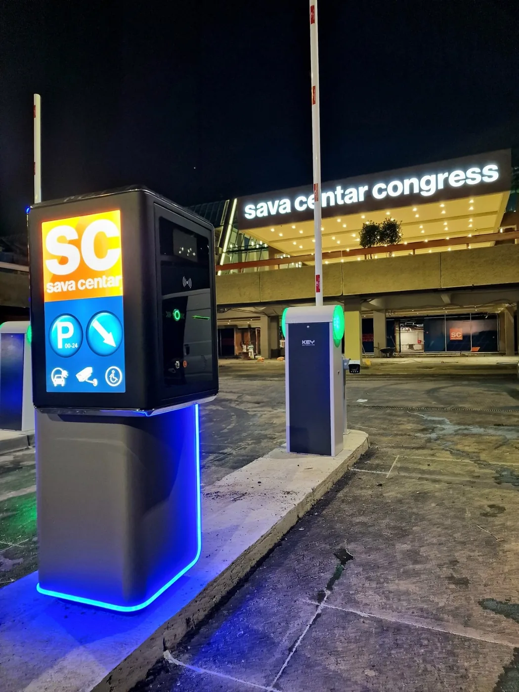 Parking pay column on site