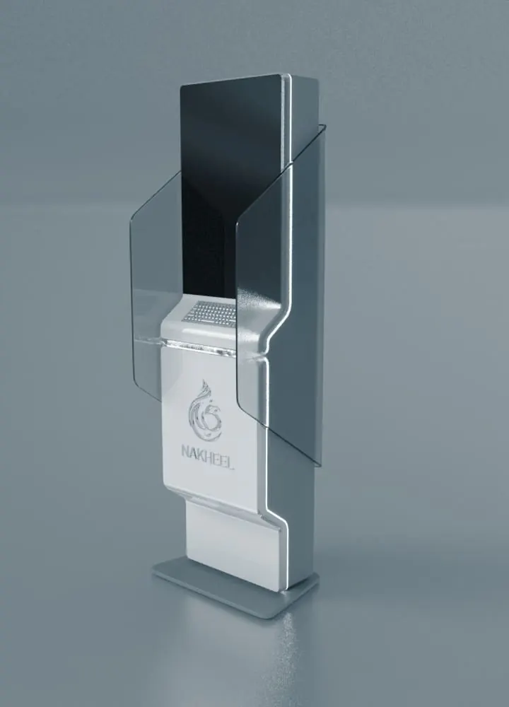 Column kiosk for public services