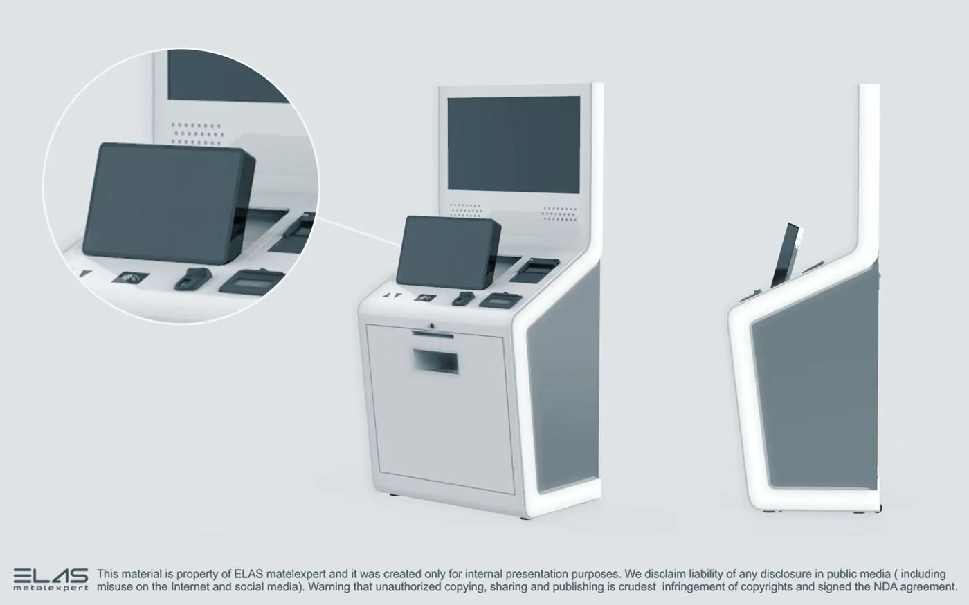 Desk and countertop kiosks
