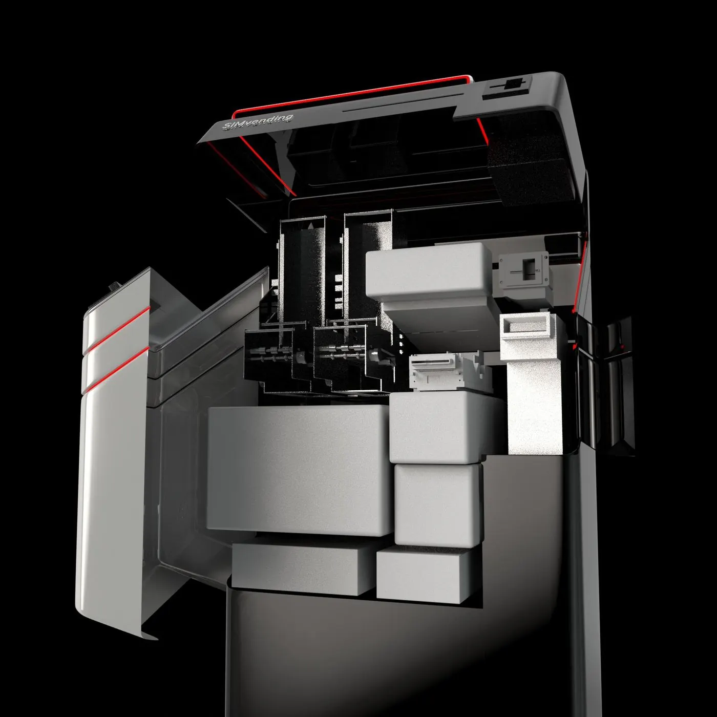 Inside a payment kiosk