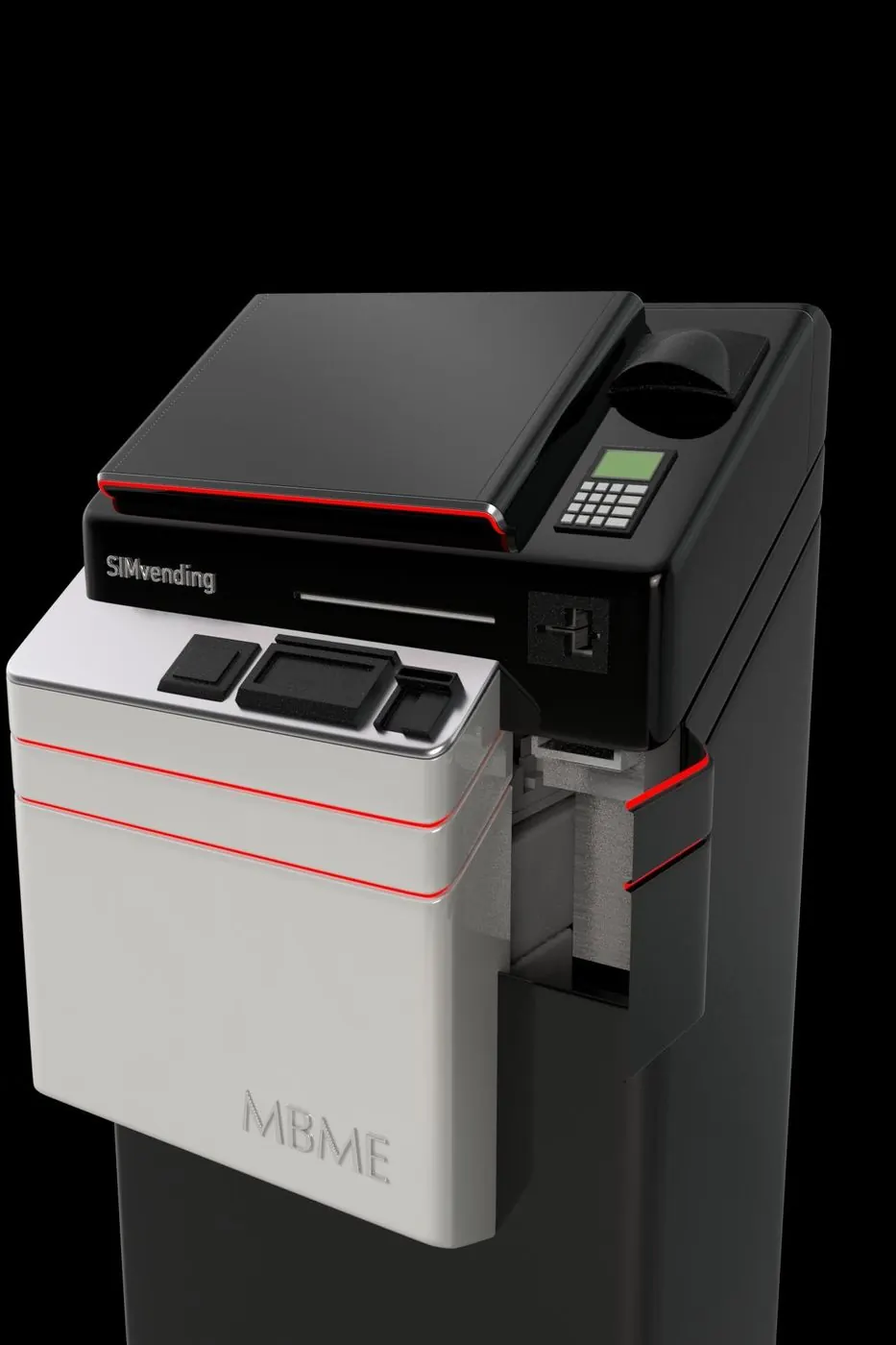 Payment kiosk with accent line