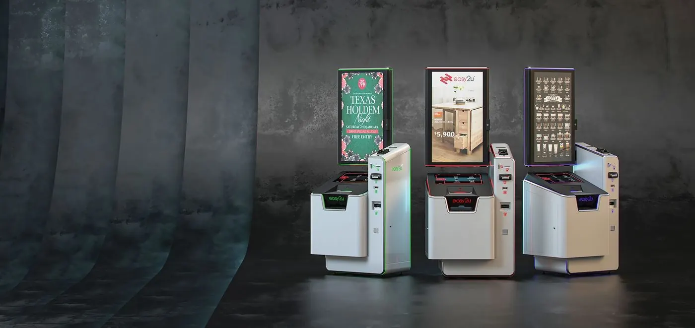 Retail kiosk line-up