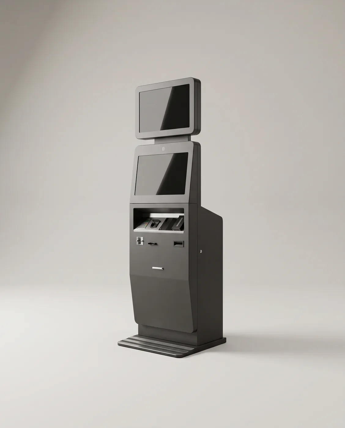Ticketing and payment kiosk, studio render